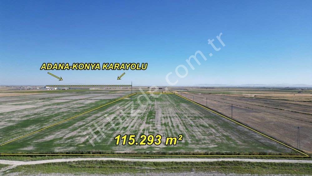 KONYA / KARATAY / SAKYATAN DA ELEKTRİĞİ VE SUYU OLAN 115.293 m² MÜSTAKİL TARLA