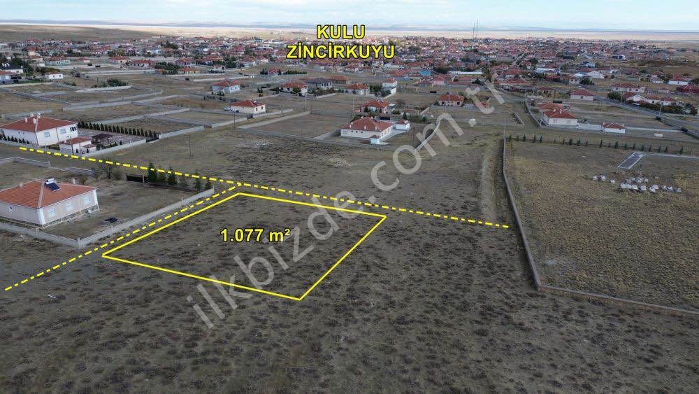 KULU ZİNCİRLİKUYU DA 1.077 M2 MÜSTAKİL TAPULU VİLLA ARSASI