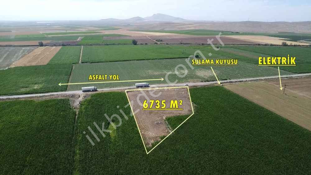 KONYA / ÇUMRA / ALİBEYHÜYÜĞÜNDE 6.735 m² MÜSTAKİL TARLA