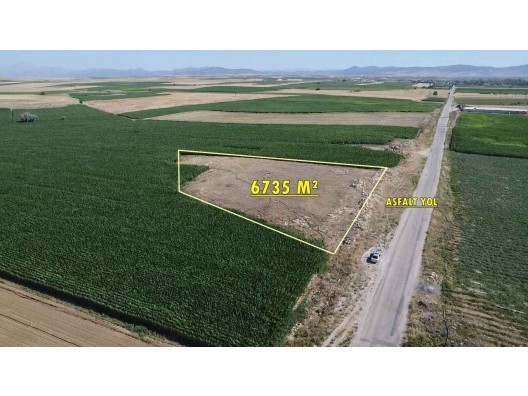 KONYA / ÇUMRA / ALİBEYHÜYÜĞÜNDE 6.735 m² MÜSTAKİL TARLA