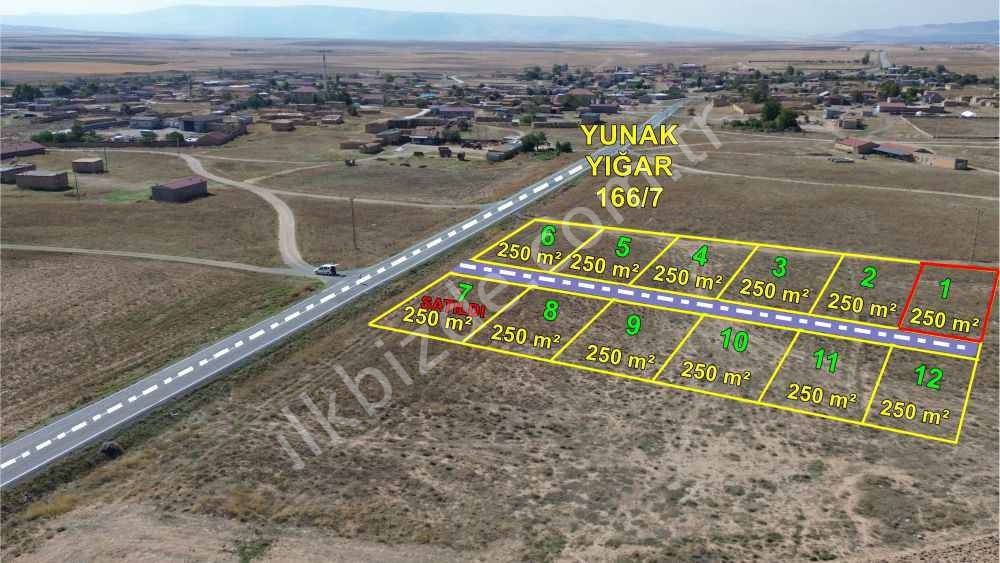 KONYA / YUNAK / YIĞAR'DA HESAPLI YATIRIM FIRSATI 250 m² HİSSELİ KONUT İMARLI ARSA