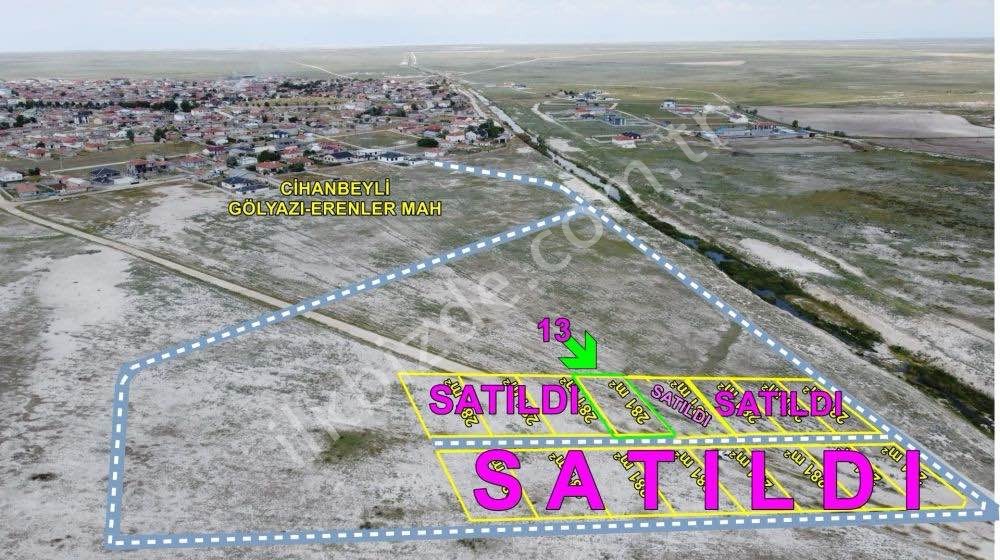 281 m² / KONYA / CİHANBEYLİ / GÖLYAZI-ERENLER / ARSA HİSSESİ