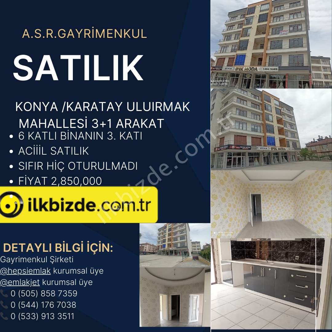 ???????? SIFIR ARAKAT 3+1 NASİBİ OLANA HAYIRLI OLSUN ???????? ????????️A.S.R GAYRİMENKULDEN ULUIRMAK CADDE CEPHELİ 3+1