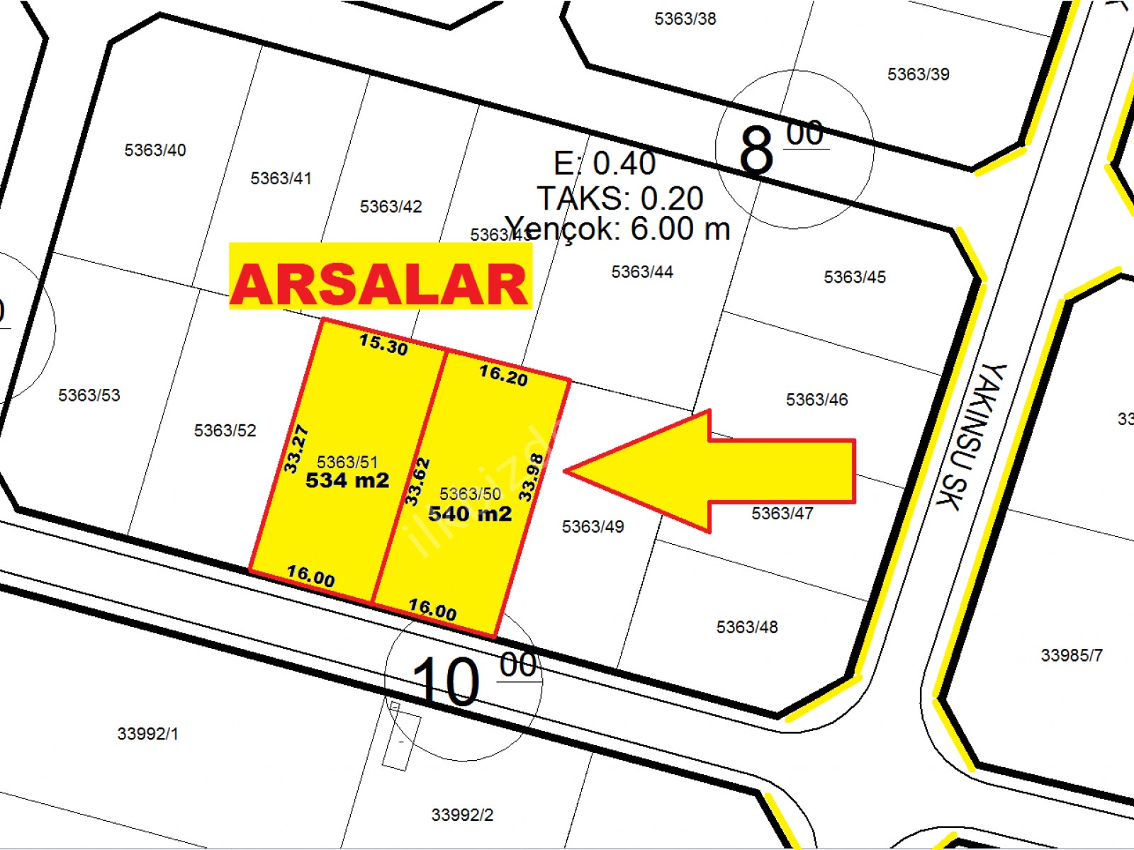 İSTİKLAL MAH. 540m2 TEL ÖRGÜLÜ AKTUTAN CAD.Sİ YAKINI ARSALAR