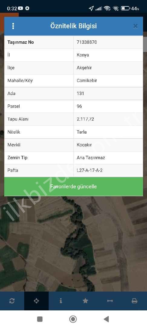 KREDİ KARTI GEÇER RESMİ YOL ÜZERİNDE TARLA